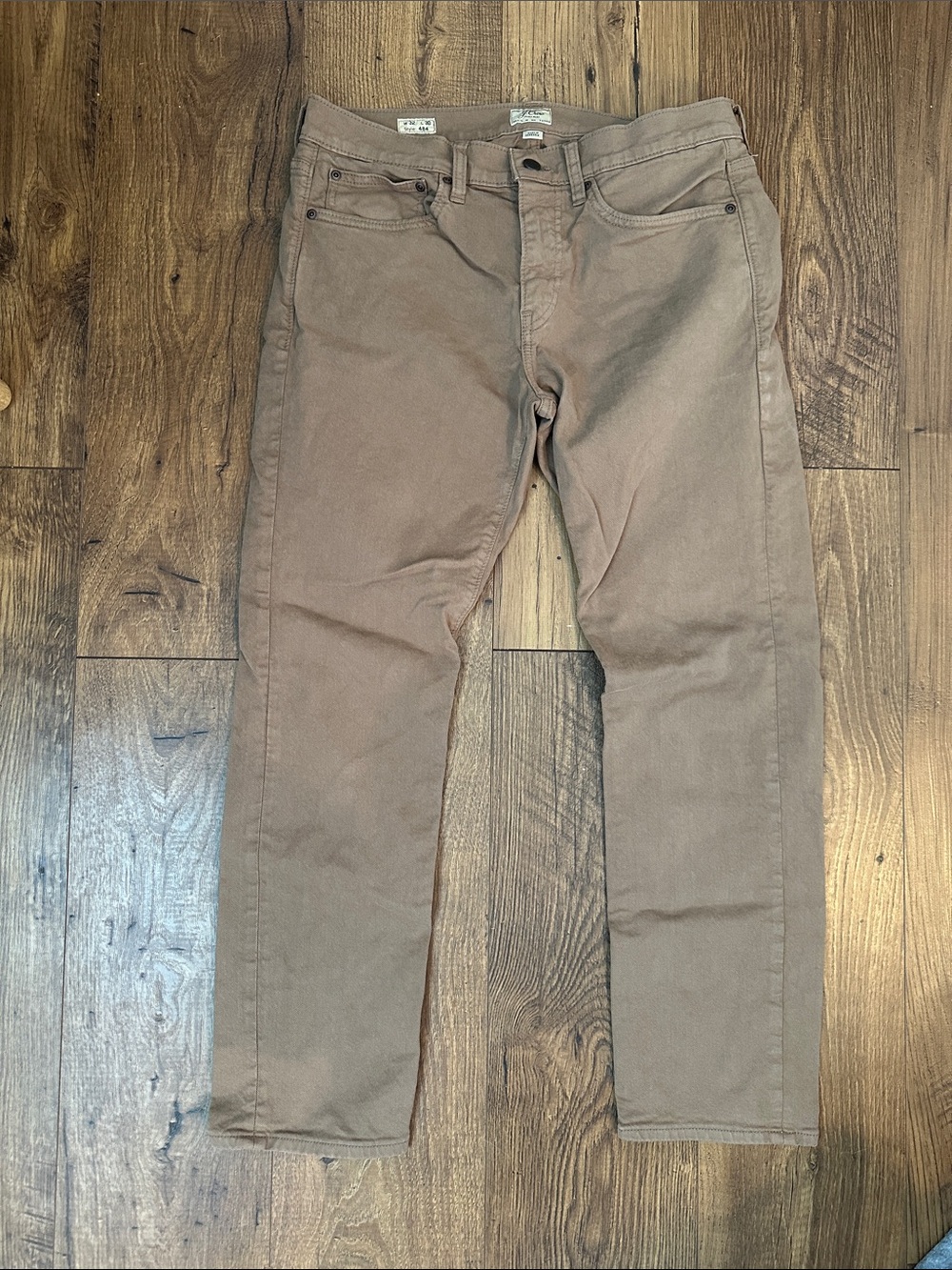 J Crew 484 Stretch Slim Straight Brown Pants